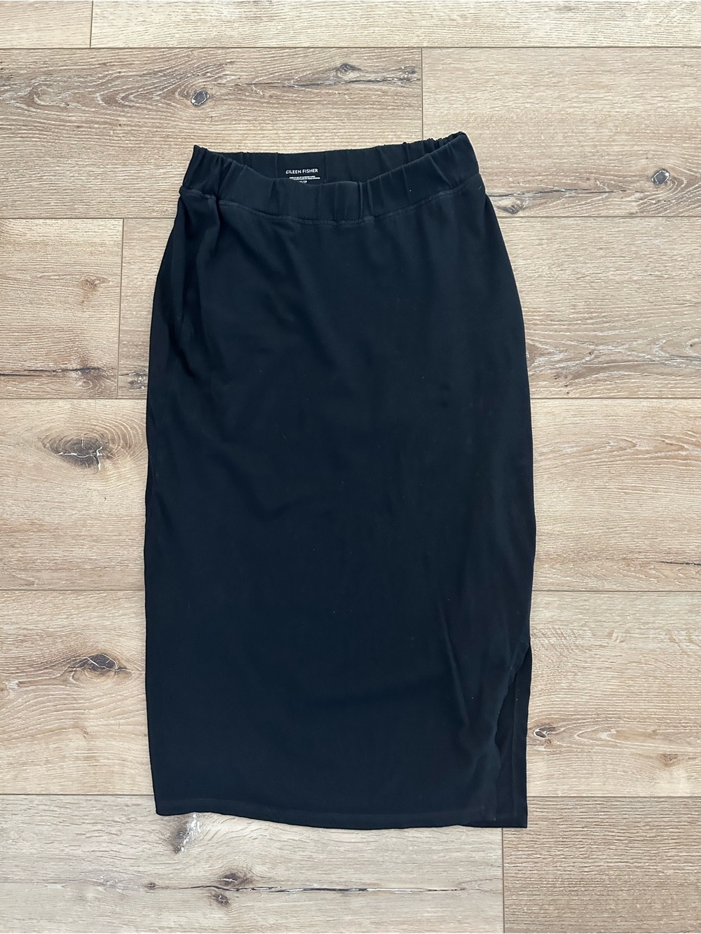 Eileen Fisher Black Cotton Pencil Skirt XS 
Organic Cotton
